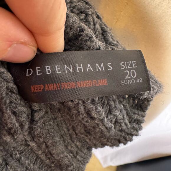 Maine New England Chunky Cable Knit Cowl Neck Sweater Button Shoulder 20 - Picture 7 of 8